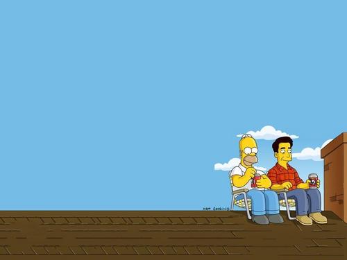  Homer on the roof with ray