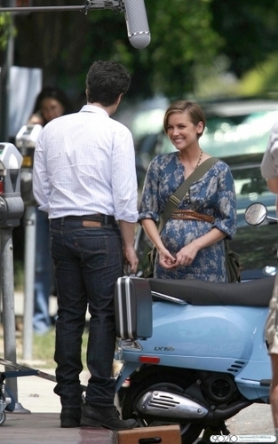  Jessica Stroup on the set of 90210
