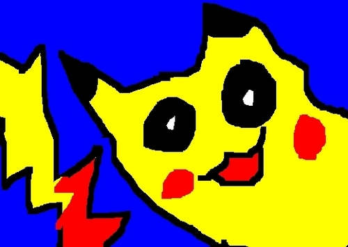  My MS Paint Drawing of Pikachu