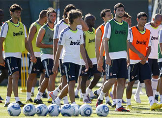  Sergio, mientras que un entrenamiento del Real Madrid <3