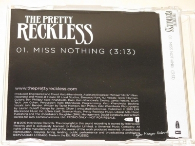  The Pretty Reckless > 'Miss Nothing' Single (Physical Booklet)