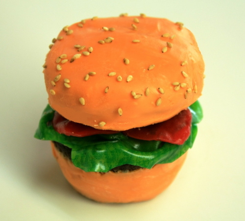  hamburger as cupcake