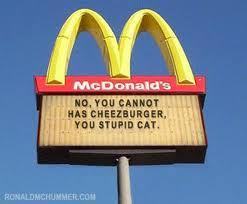  Apparently, McDonald's isn't impressed door lolcat jokes
