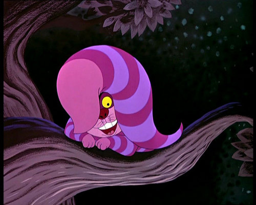  Cheshire Cat hiding behind a tail