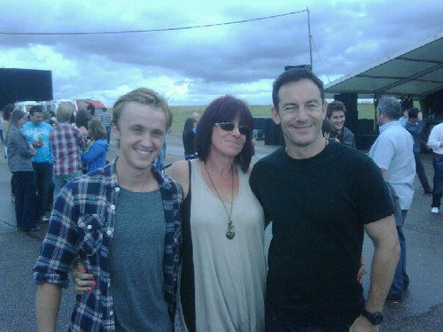 HP Wrap Party, Tom and Jason with fan