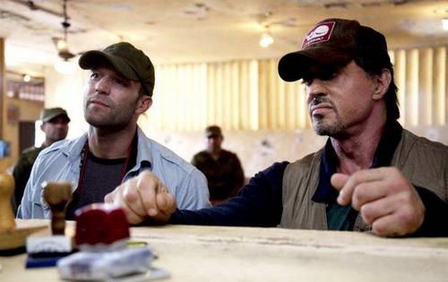  Jason Statham and Sylvester Stallone in The Expendables