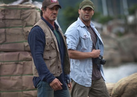  Sylvester Stallone and Jason Statham in The Expendables