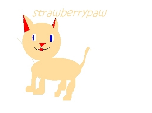 the best pic i can do of strawberrypaw on paint