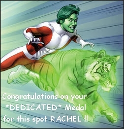  CONGRATULATIONS ON YOUR DEDICATED MEDAL FOR THIS SPOT RACHEL <33