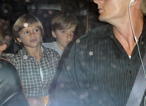  David Beckham and His Sons at LAX (August 3)