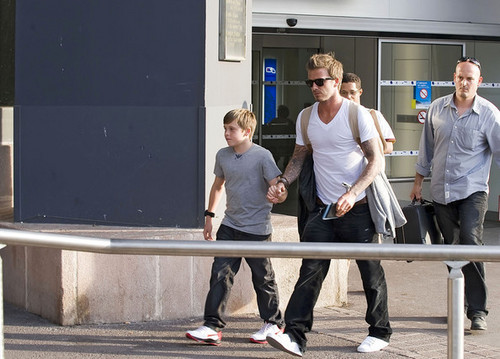  David Beckham at Nice Airport (July 4)