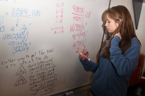  Debby Doing School Work(April,8 2009)