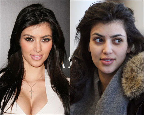  I wanna see Kim without make-up,JB likes natural girls,but she has a lot of make-up on her face.