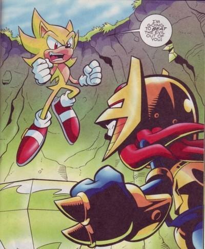  Knuckles/Enerjak vs Super Sonic