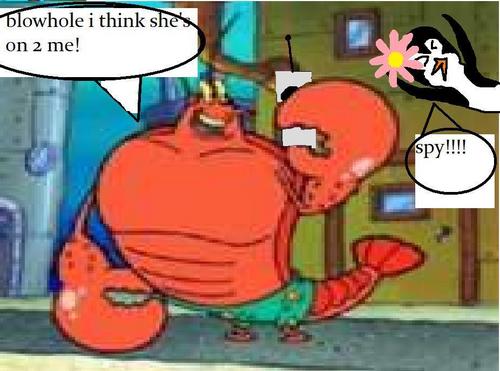  larry the lobster, udang galah IS A SPY!!!!