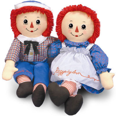  Raggedy Ann and Andy bonecas
