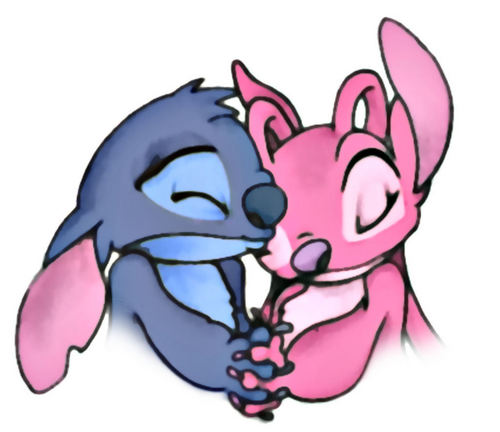  Stitch & অ্যাঞ্জেল hugging