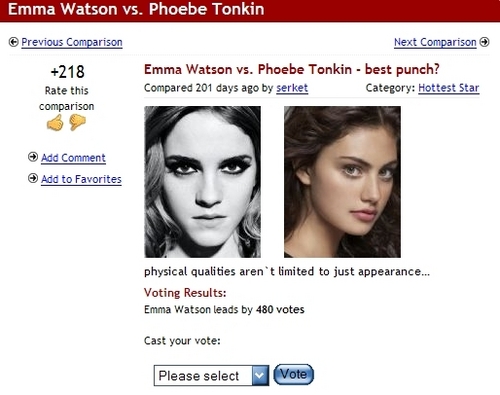  Vote for Emma on whosdatedwho.com