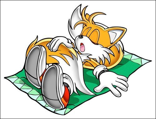 tails is sleeping shhh