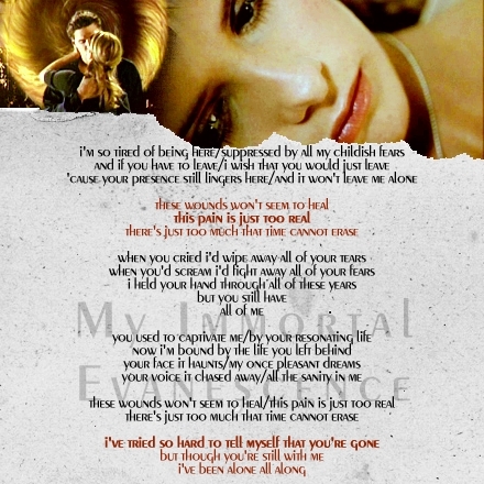 "My Immortal - a Buffy/ Angel fanmix" made  by crystalsc on LJ