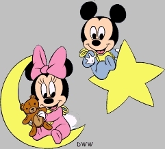  Baby Mickey muis and Minnie muis