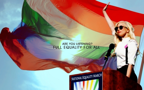  Lady Gaga; National Equality March 2009