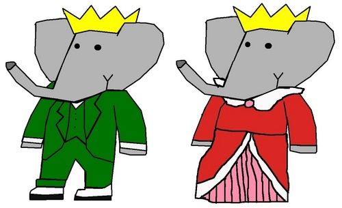 Babar and Celeste - young monarchs