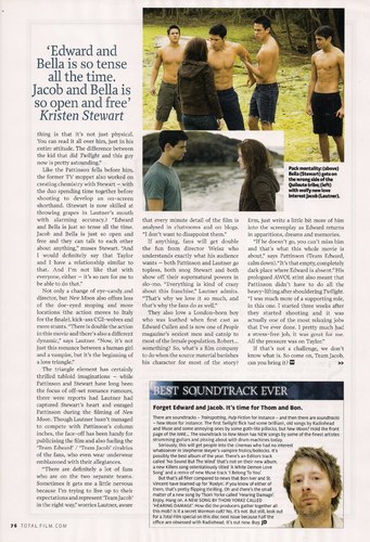  Robert Pattinson and New Moon in Total Film Magazine – UK – December 2009