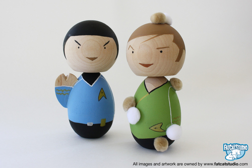  bintang Trek Spock and Captain Kirk Lil Fatty Doll