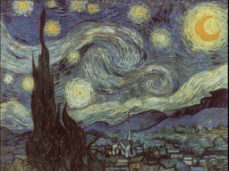  Starry night door Vincent busje, van Gogh