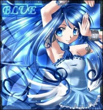 blue haired girls