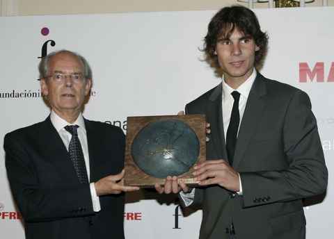  Spanish Rafael Nadal arrives to give a press conference in Madrid