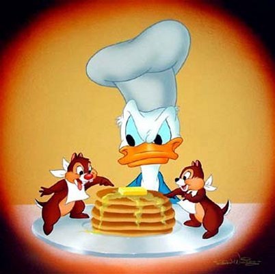  Donald itik with Chip'n Dale