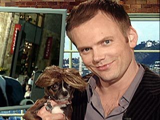  Joel Mchale and Lou,the chihuahua