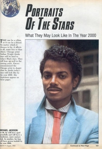  MJ in newspaper, August 1985