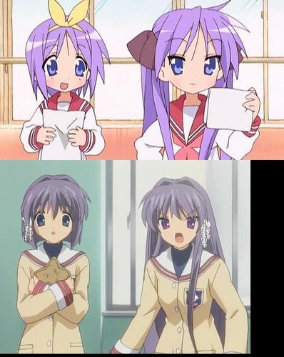  Clannad and Lucky bintang twin comparison