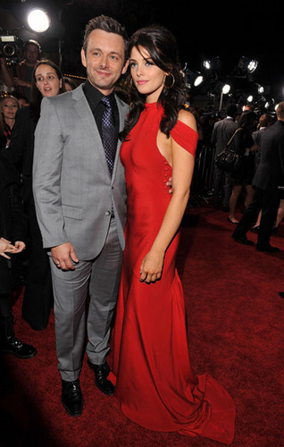 Michael Sheen and Ashley Greene at the New Moon premiere