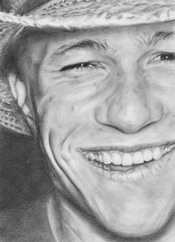  Portrait of Laughing Heath Ledger