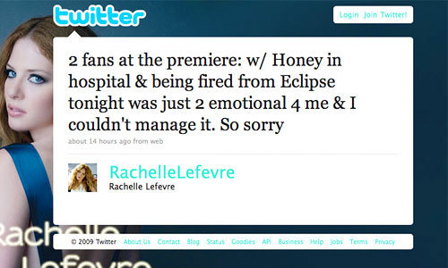  Rachelle twitter: Where Was Rachelle Lefevre?