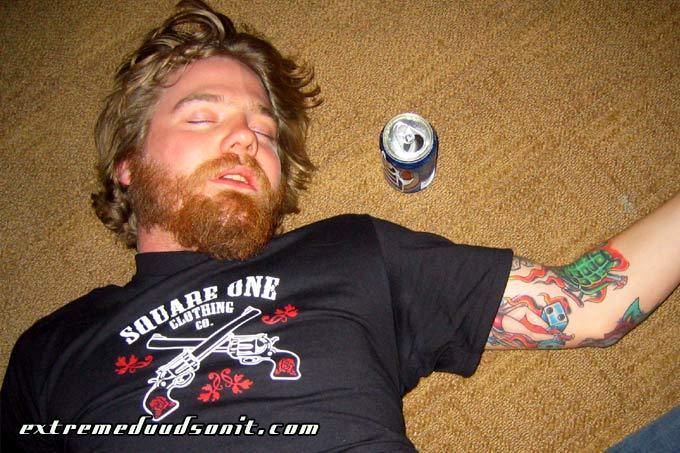 Ryan Dunn - passed out