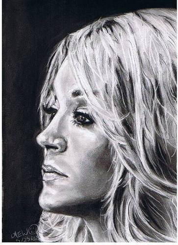  Charcoal Portrait of Carrie Underwood