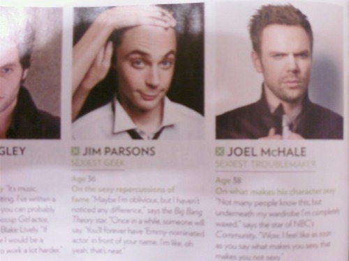  Jim voted as the sexiest TV geek!