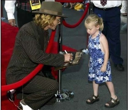  Johnny Meets A Cute, Young fan (: