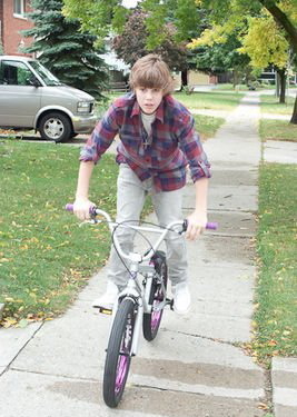  Justin on a bicycle 3!
