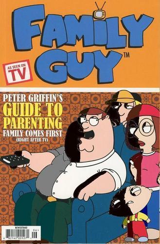  Peter and the kids sitting on A canapé on Comic with TV.