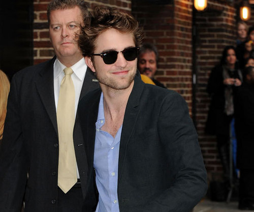  Rob arriving at the Letterman mostra