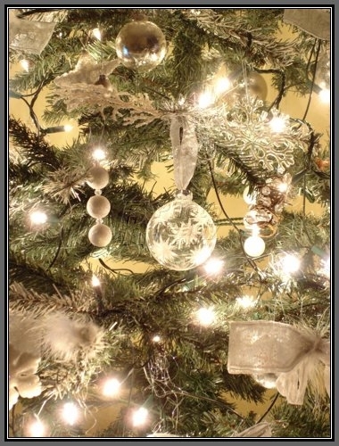  white Natale albero
