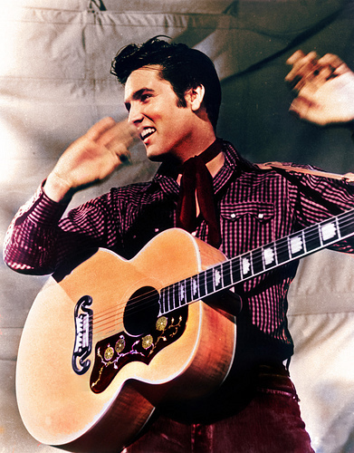  Elvis Presley 1957 Loving anda Movie gitar Shot