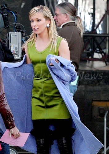  Katie on Set of Melrose Place