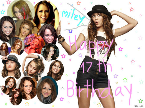  Miley Cyrus happy 17th birthday